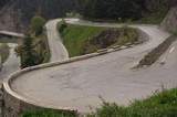 Road to Col de Tende tunnel through the Alps between Italy and France