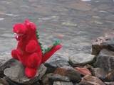 Welsh Loch Ness Monster on the rocks