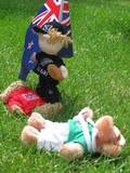 Brian down and out to it after a spear tackle with Marty out in sympathy