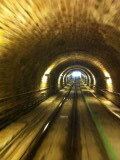 Looking down the funicular tracks in Heidleberg